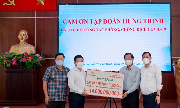 Tập đoàn Hưng Thịnh hỗ trợ khẩn hàng chục tỷ đồng cho TP.Hồ Chí Minh phòng, chống dịch Covid-19