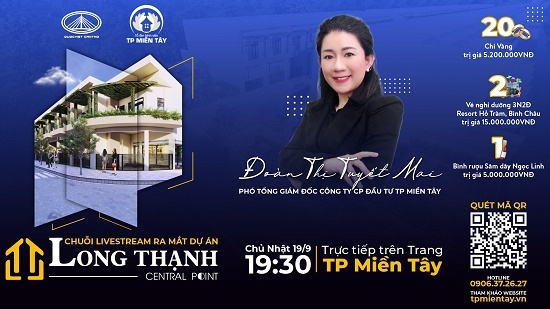Xem livestream trúng vàng và “mua nhà 0 đồng” tại dự án Long Thạnh Central Point Hậu Giang