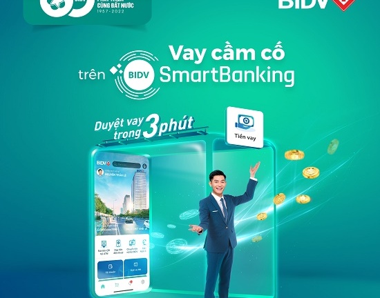 Vay online trong 1 phút và nhiều tính năng mới trên BIDV SmartBanking