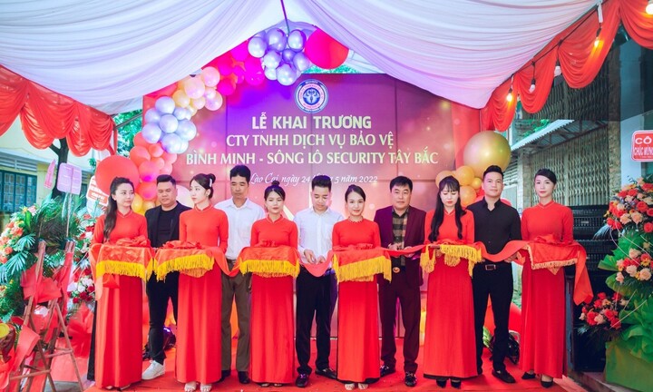 Công Ty Cổ Phần Dịch vụ bảo vệ - Bình Minh Sông Lô Sencurity Tây Bắc chính thức cắt băng khai trương tại TP Lào Cai – Tỉnh Lào Cai
