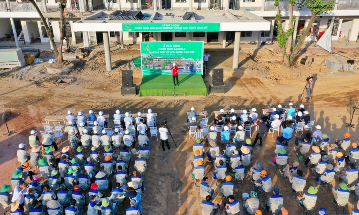 Trungnam Group: Chạy đua thời gian đưa trường THPT Kỳ Sơn chào năm học mới