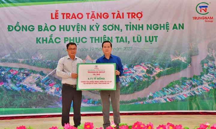 Nghệ An: Trungnam Group chia sẻ cùng nhân dân Kỳ Sơn vượt qua thiên tai, tái thiết cuộc sống