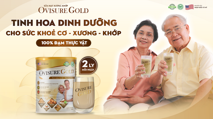 Sữa hạt 100% đạm thực vật Ovisure Gold - Tinh hoa dinh dưỡng cho cơ xương khớp