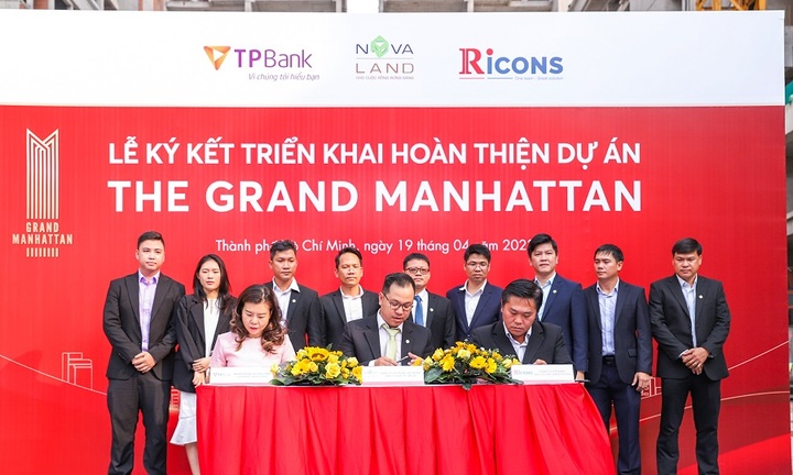 Novaland, TPBank và Ricons ký kết hợp tác triển khai hoàn thiện dự án The Grand Manhattan