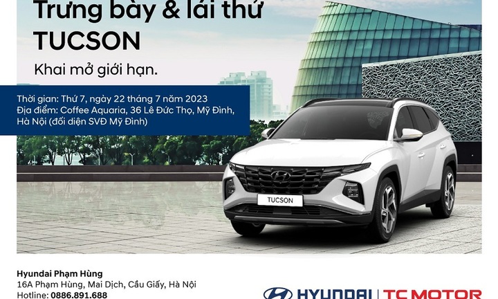 Tham gia chương trình “Trưng bày và lái thử Tucson Khai mở giới hạn” tại Hyundai Phạm Hùng