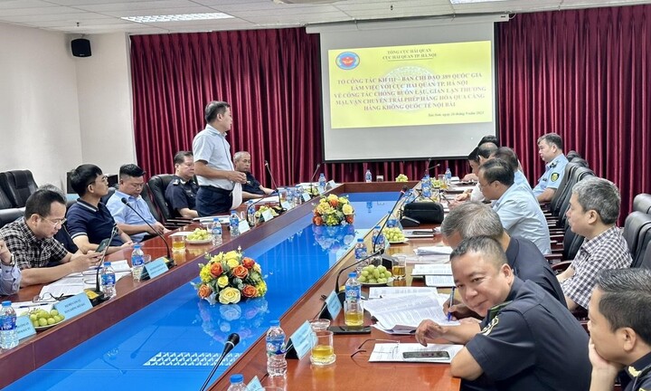 BCĐ 389 Hà Nội: Khảo sát tình hình công tác chống buôn lậu qua cảng hàng không quốc tế Nội Bài