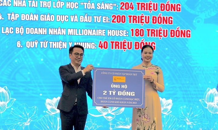 T&T Group ủng hộ 2 tỷ đồng hỗ trợ trẻ em có hoàn cảnh khó khăn