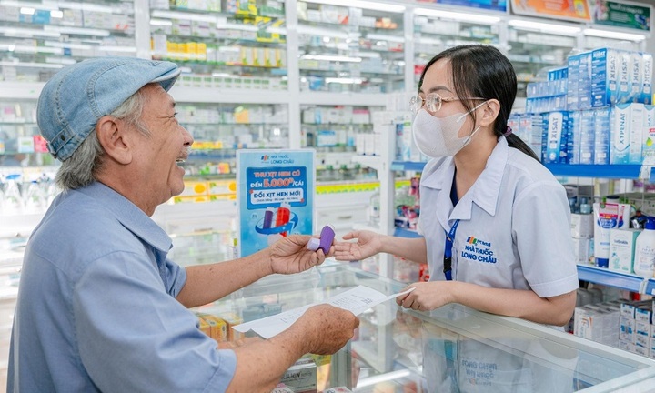 FPT Long Châu triển khai chương trình “thu cũ, đổi mới” xịt hen hỗ trợ bệnh nhân hen suyễn