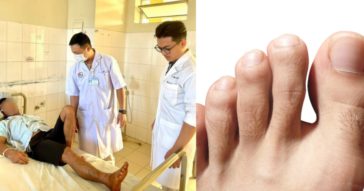 Gần đứt lìa bàn chân vì máy cắt cỏ, người đàn ông thoát