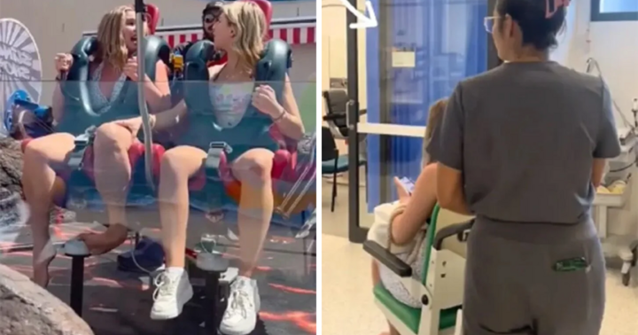 Thử chơi trò cảm giác mạnh, cô gái gặp sự cố đau đớn