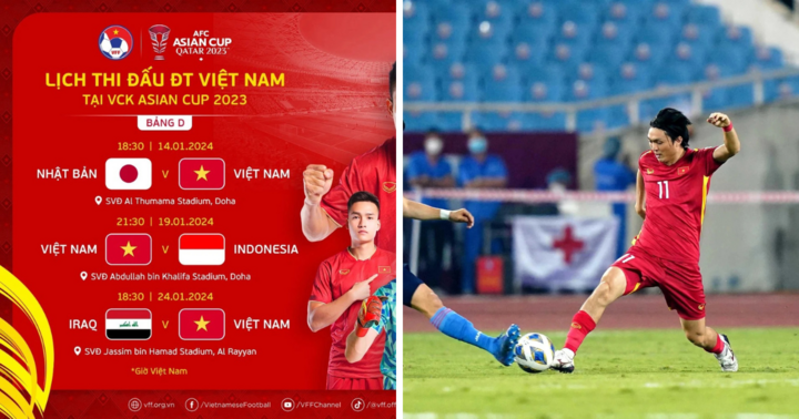 Xem trực tiếp trận Việt Nam gặp Nhật Bản, Indonesia, Iraq tại Asian Cup 2023 ở kênh nào?