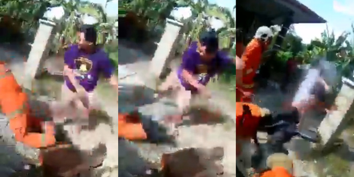Video: Giận dữ vì đội cứu hoả đến muộn, dân làng lao tới hành hung