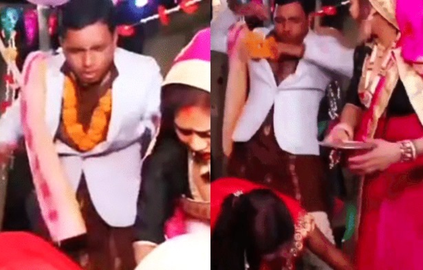 Video: Cô dâu ngất xỉu ngay giữa hôn lễ và phản ứng không ngờ của chú rể