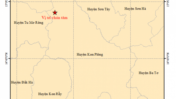 Kon Tum tiếp tục ghi nhận 2 trận động đất