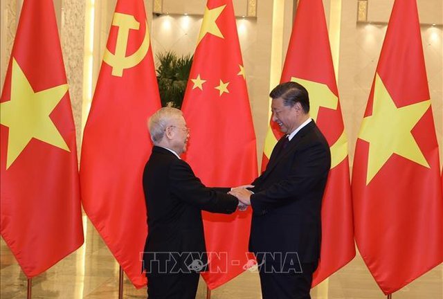 Lễ đón chính thức Tổng Bí thư Nguyễn Phú Trọng và Đoàn đại biểu cấp cao Việt Nam