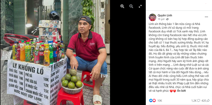 Bị kẻ xấu giả mạo hình ảnh, MC Quyền Linh nhờ luật sư, cơ quan chức năng vào cuộc