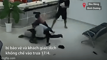 Video: Khoảnh khắc khống chế nghi phạm nổ súng cướp ngân hàng Sacombank tại Bình Dương 