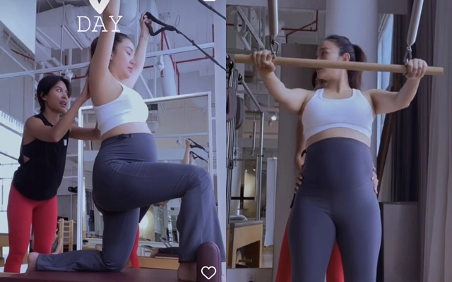 Bụng bầu vượt mặt, Minh Hằng vẫn duy trì thói quen thời con gái