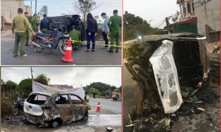 Điều tra vụ phát hiện thi thể người trong chiếc ô tô con bị cháy ở Thái Bình