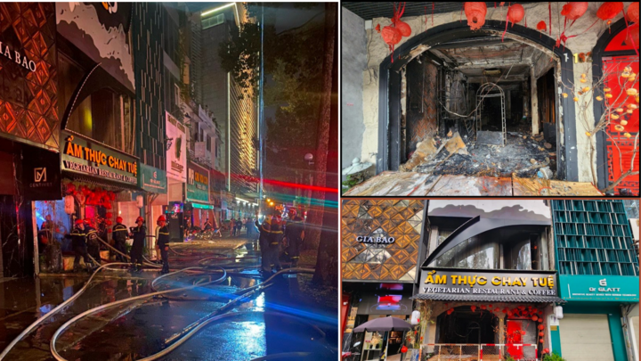 Cháy nhà hàng chay ở trung tâm TP.HCM, nhiều người tháo chạy