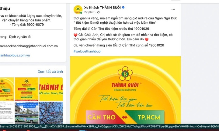 Nhà xe Thành Bưởi mập mờ đăng thông tin hoạt động lại, Sở GTVT TP.HCM đề nghị xử lý