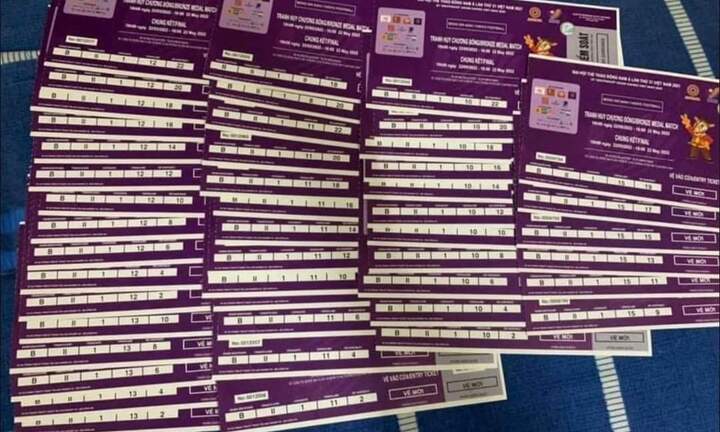 Vé mời chung kết bóng đá nam Sea Games 31 được 