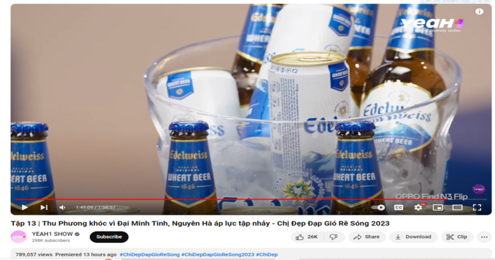 Quảng cáo bia nhưng không gắn nhãn 18+, BTC “Chị đẹp đạp gió rẽ sóng 2023” có thể bị xử phạt?