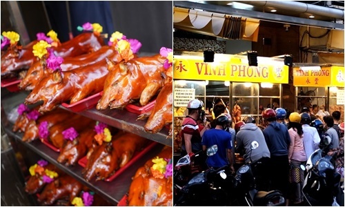 TP.HCM: Heo quay bán tới tấp ngày vía Thần Tài, người dân xếp hàng dài chờ mua