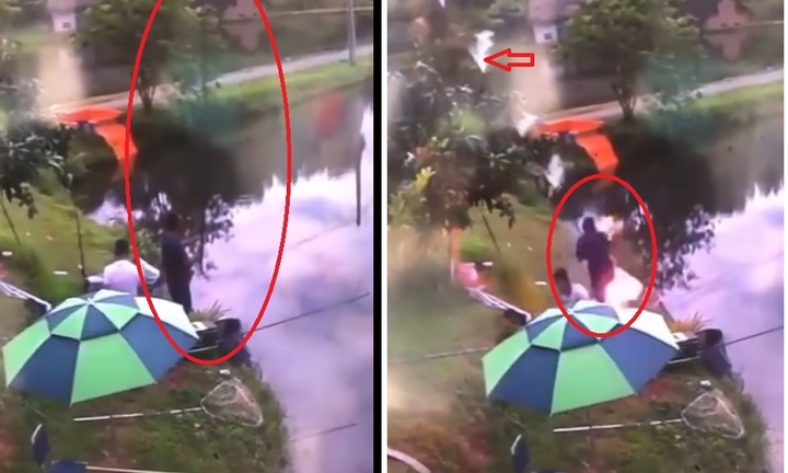 Video: Hoảng hồn trước cảnh người đàn ông đi câu cá bị điện giật