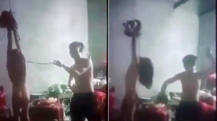 Vụ bố treo hai tay con gái lên trần nhà để đánh: Thường xuyên 