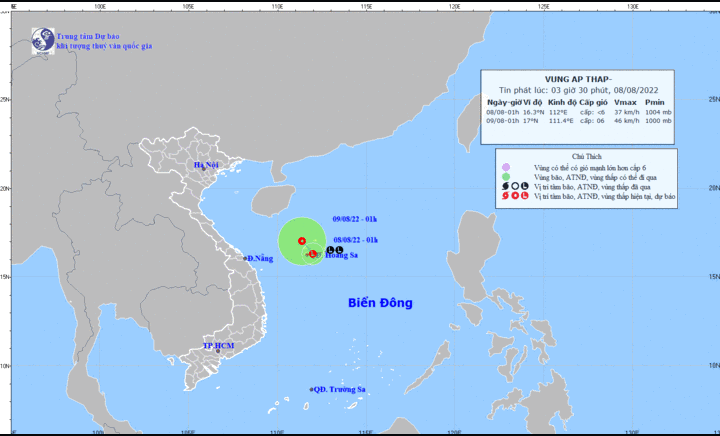 Xuất hiện áp thấp trên biển Đông, cảnh báo mưa lớn trên cả nước