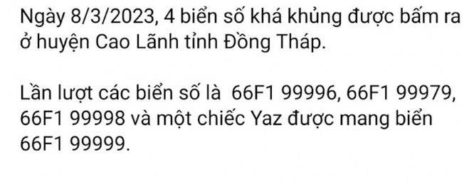 Đồng Tháp: Lập tổ thanh tra đặc biệt vụ 4 biển số