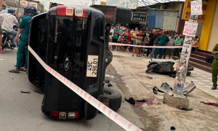 Long An: Khởi tố vụ tài xế xe bán tải tông CSGT và 2 người dân