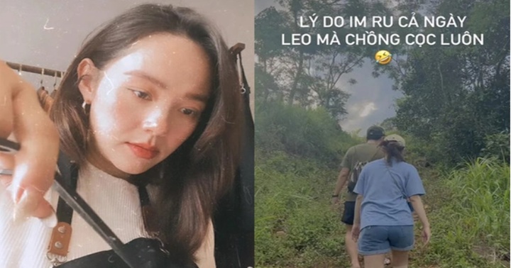 Minh Hằng vác bụng bầu leo núi, phản ứng của ông xã khiến dân mạng bất ngờ