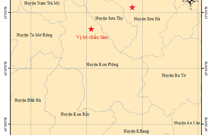 Sáng 7/7, Kon Tum xảy ra 10 trận động đất liên tiếp
