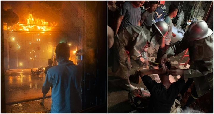 Dập tắt đám cháy ở cửa hàng sửa xe máy lan sang xưởng gỗ