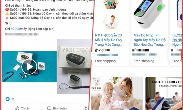 Bộ Công Thương cảnh báo máy đo oxy giá bèo tràn lan trên