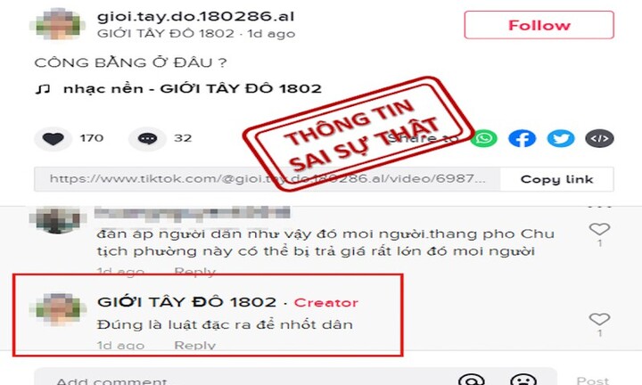 Đăng tin sai để 