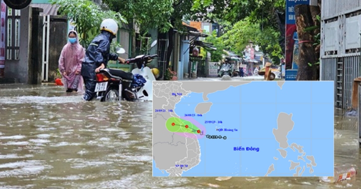 Đêm nay, áp thấp nhiệt đới đổ bộ vào đất liền, gây mưa cực lớn ở miền Trung
