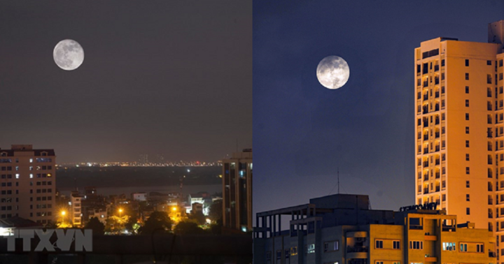 Ngắm siêu trăng cuối cùng của năm 2023 tỏa sáng trên bầu trời Hà Nội