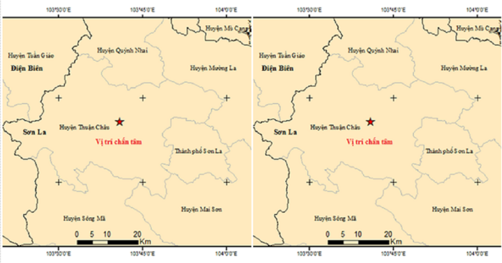Sơn La xuất hiện động đất 3 độ richter
