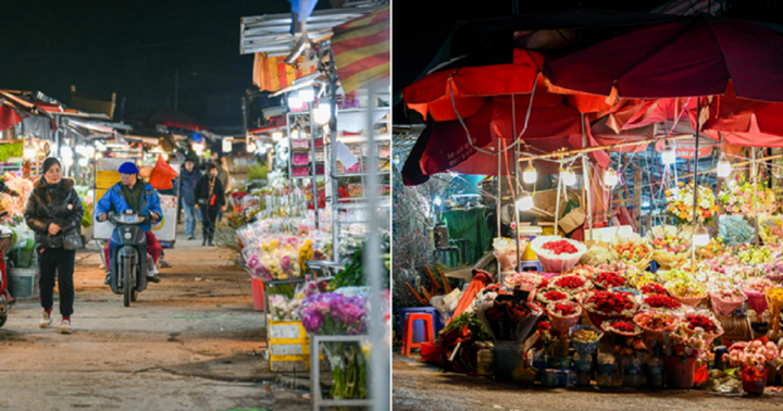 Chợ hoa lớn nhất Hà Nội nhộn nhịp họp xuyên đêm trong cái lạnh “cắt da, cắt thịt”