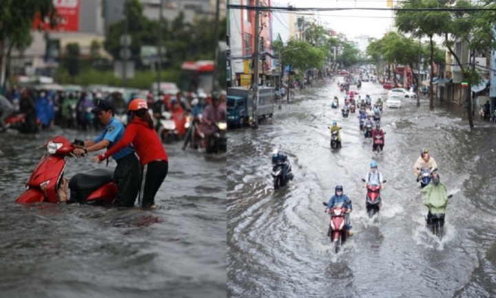 Triều cường ở TP.HCM vượt báo động 3, nhiều tuyến đường nguy cơ ngập nặng