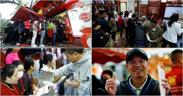 Giá vàng giảm mạnh, người dân ôm tiền tỷ đi mua vàng trước ngày vía Thần Tài