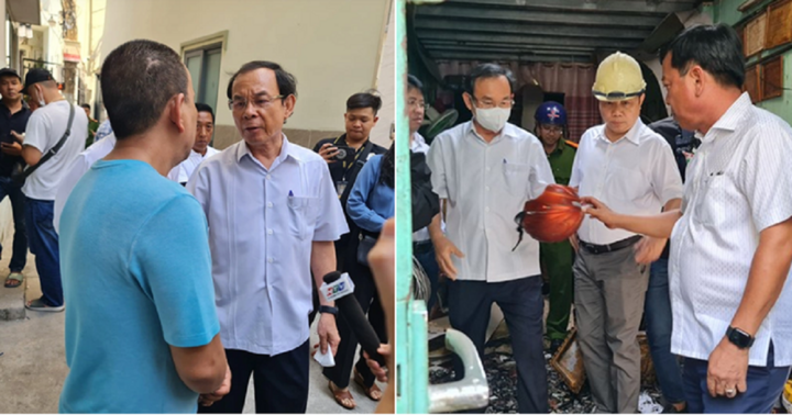 Bí thư Thành ủy TP.HCM xuống hiện trường, thăm hỏi gia đình các nạn nhân vụ cháy ở quận 10