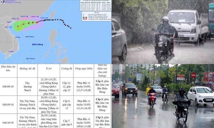 Bão số 4 giật cấp 16 liên tục nhiều giờ, nhiều tỉnh miền Bắc đang mưa to