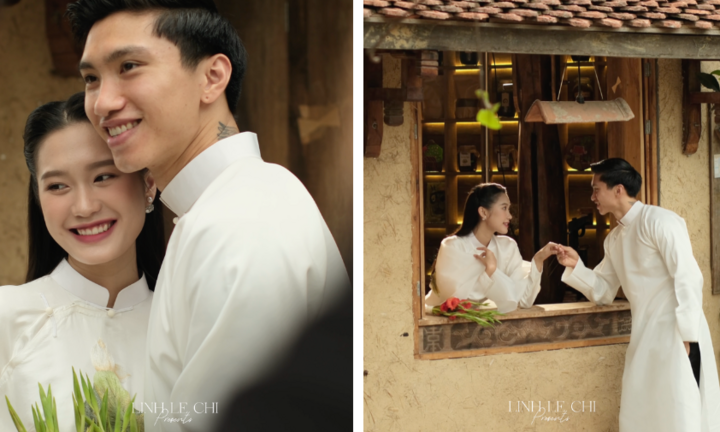 Dân mạng suýt xoa trước loạt ảnh cưới đậm nét truyền thống của Đoàn Văn Hậu và Doãn Hải My