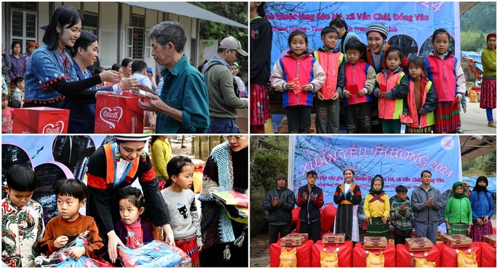 Hoa hậu Nông Thúy Hằng mang Tết sớm đến với người dân “làng Địa Ngục”