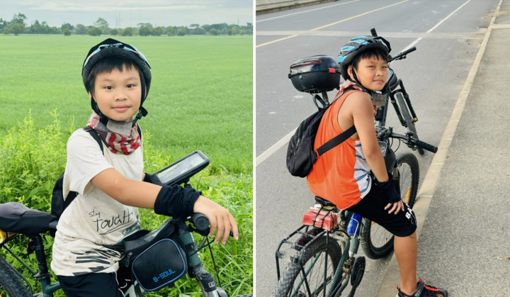 Hành trình đạp xe qua 4 quốc gia của cậu bé 10 tuổi ở Lạng Sơn