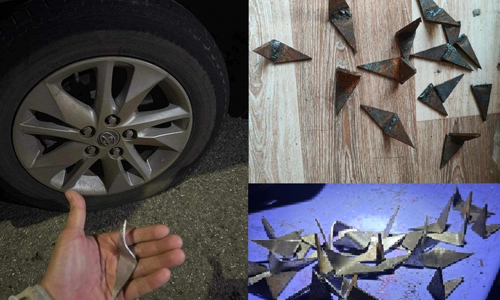 Bình Dương: Nhiều ôtô nổ lốp do cán vào đinh